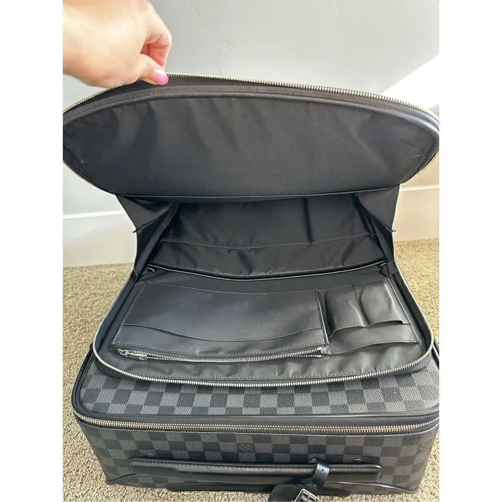 LOUIS VUITTON Pegase Legere 55 Business Graphite Carryon w/ Cover, Dust Bag & Bo